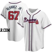 Nacho Alvarez Jr. Youth Atlanta Braves White Replica Home Jersey