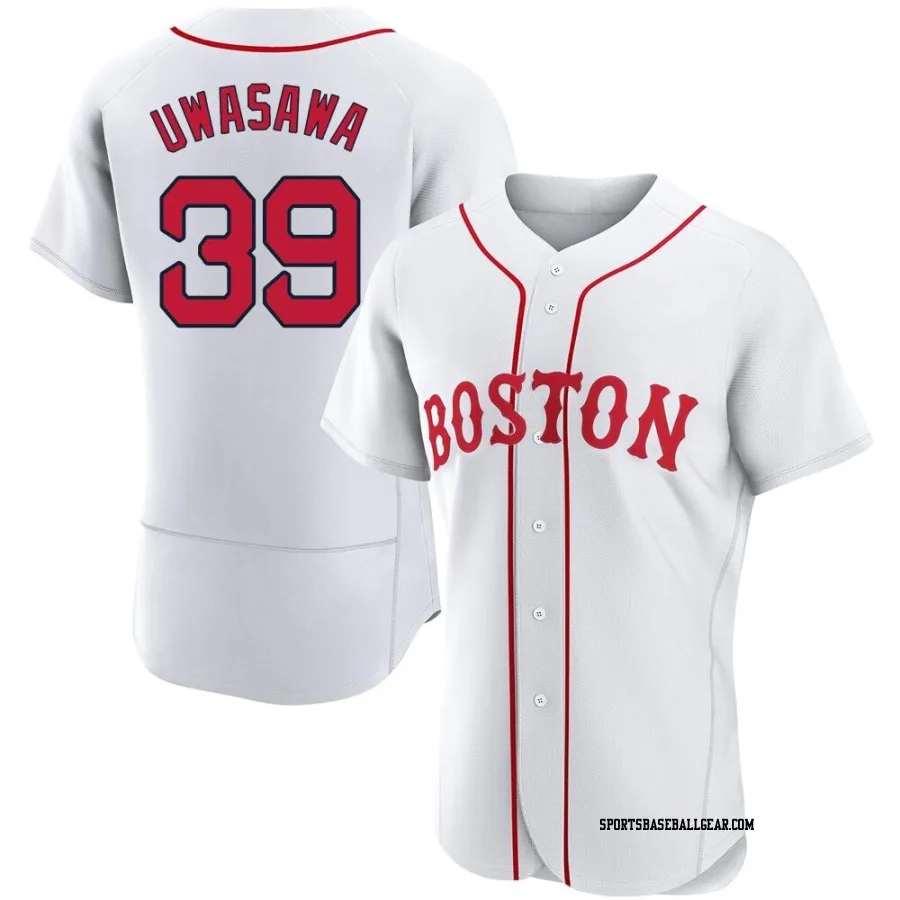 Naoyuki Uwasawa Men's Boston Red Sox White Authentic 2021 Patriots' Day Jersey