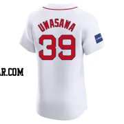 Naoyuki Uwasawa Men's Boston Red Sox White Elite Home Patch Jersey