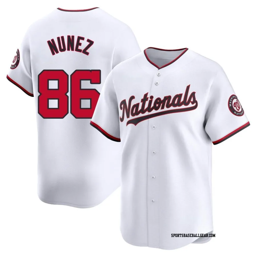 Nasim Nunez Men's Washington Nationals White Limited Home Jersey