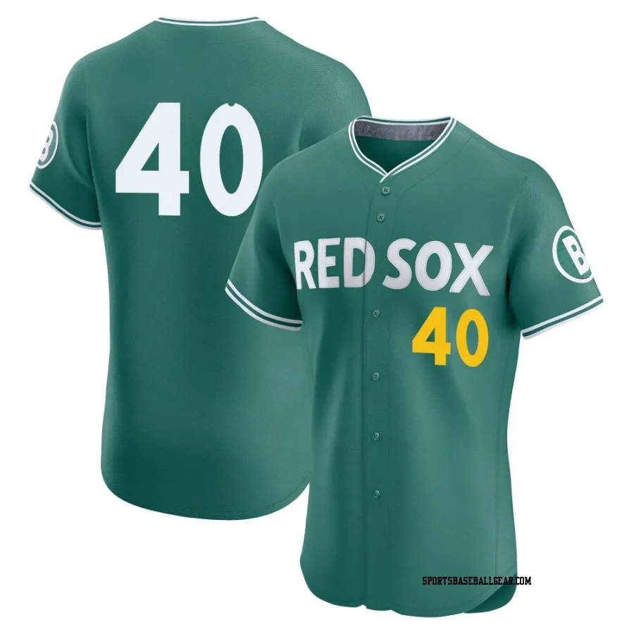 Nate Eaton Men's Boston Red Sox Green Elite 2025 City Connect Jersey