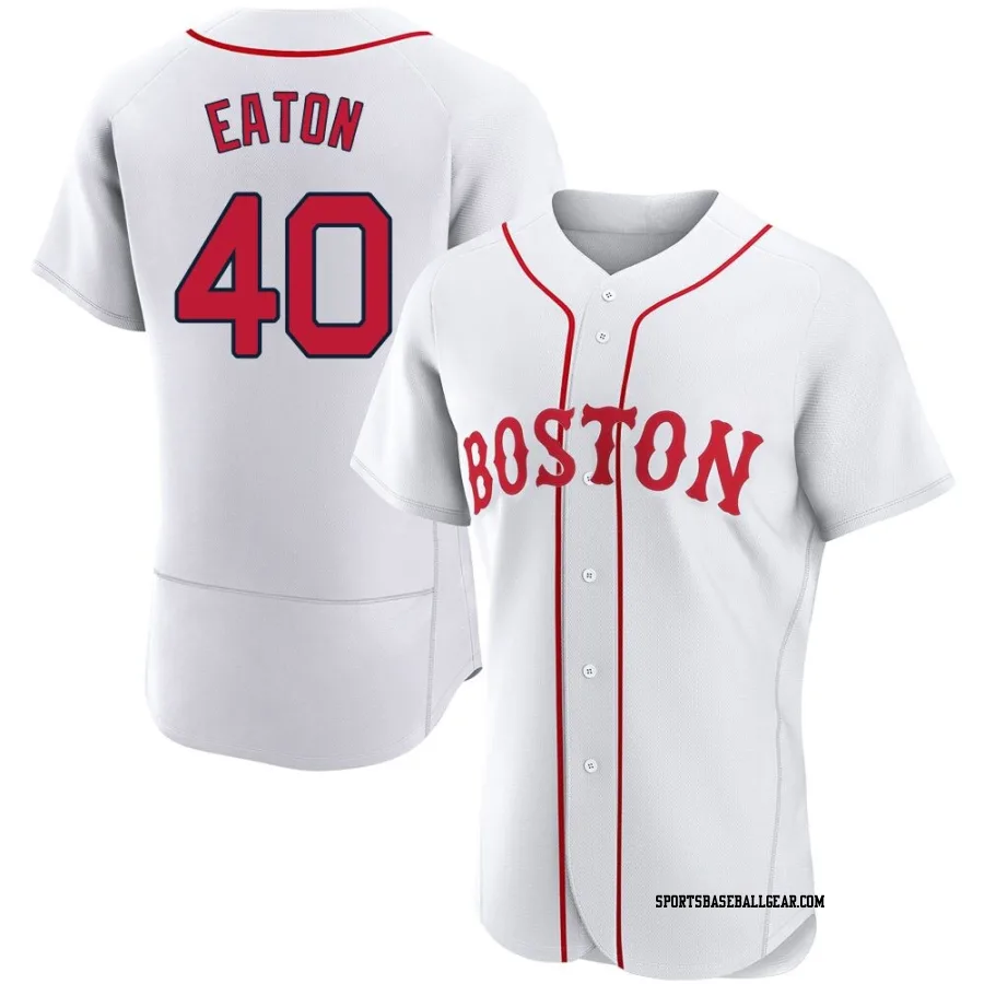 Nate Eaton Men's Boston Red Sox White Authentic 2021 Patriots' Day Jersey