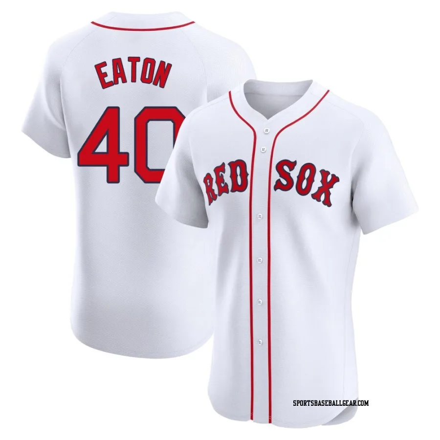 Nate Eaton Men's Boston Red Sox White Elite Home Jersey