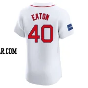 Nate Eaton Men's Boston Red Sox White Elite Home Patch Jersey