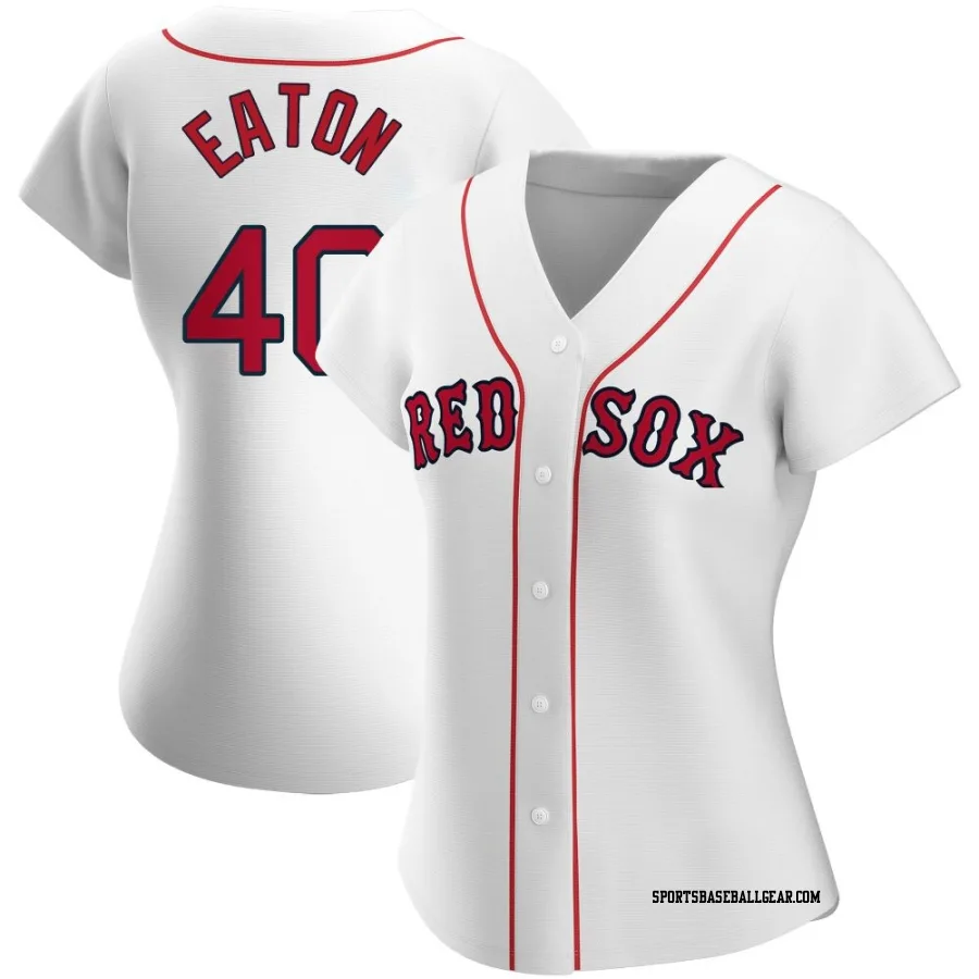 Nate Eaton Women's Boston Red Sox White Authentic Home Jersey