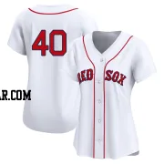 Nate Eaton Women's Boston Red Sox White Limited 2nd Home Jersey
