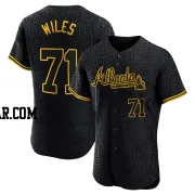Nathan Wiles Men's Atlanta Braves Black Authentic Snake Skin City Jersey
