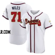 Nathan Wiles Men's Atlanta Braves Gold Authentic White 2022 Program Jersey