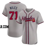 Nathan Wiles Men's Atlanta Braves Gray Elite Road Jersey