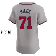Nathan Wiles Men's Atlanta Braves Gray Elite Road Jersey