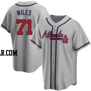 Nathan Wiles Men's Atlanta Braves Gray Replica Road Jersey