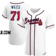 Nathan Wiles Men's Atlanta Braves White Authentic Home Jersey