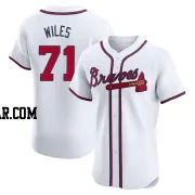 Nathan Wiles Men's Atlanta Braves White Elite Home Jersey