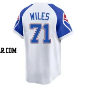 Nathan Wiles Men's Atlanta Braves White Limited Throwback Cooperstown Collection Jersey