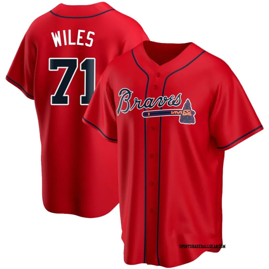 Nathan Wiles Youth Atlanta Braves Red Replica Alternate Jersey