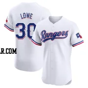 Nathaniel Lowe Men's Texas Rangers White Elite Home Jersey
