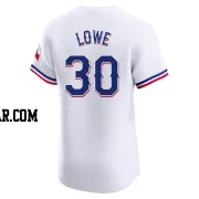 Nathaniel Lowe Men's Texas Rangers White Elite Home Jersey