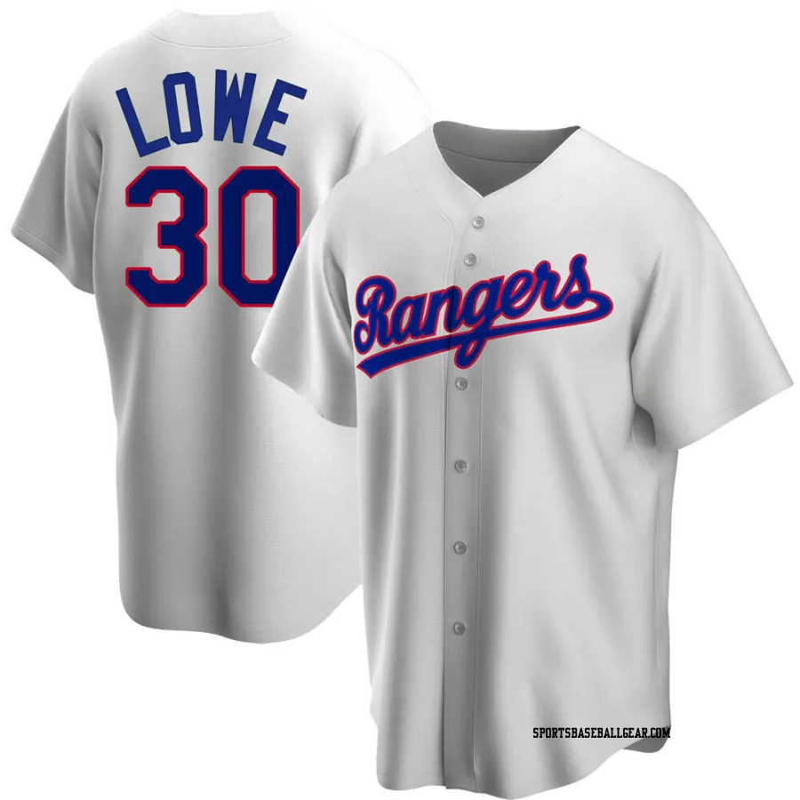 Nathaniel Lowe Youth Texas Rangers White Replica Home Cooperstown Collection Jersey