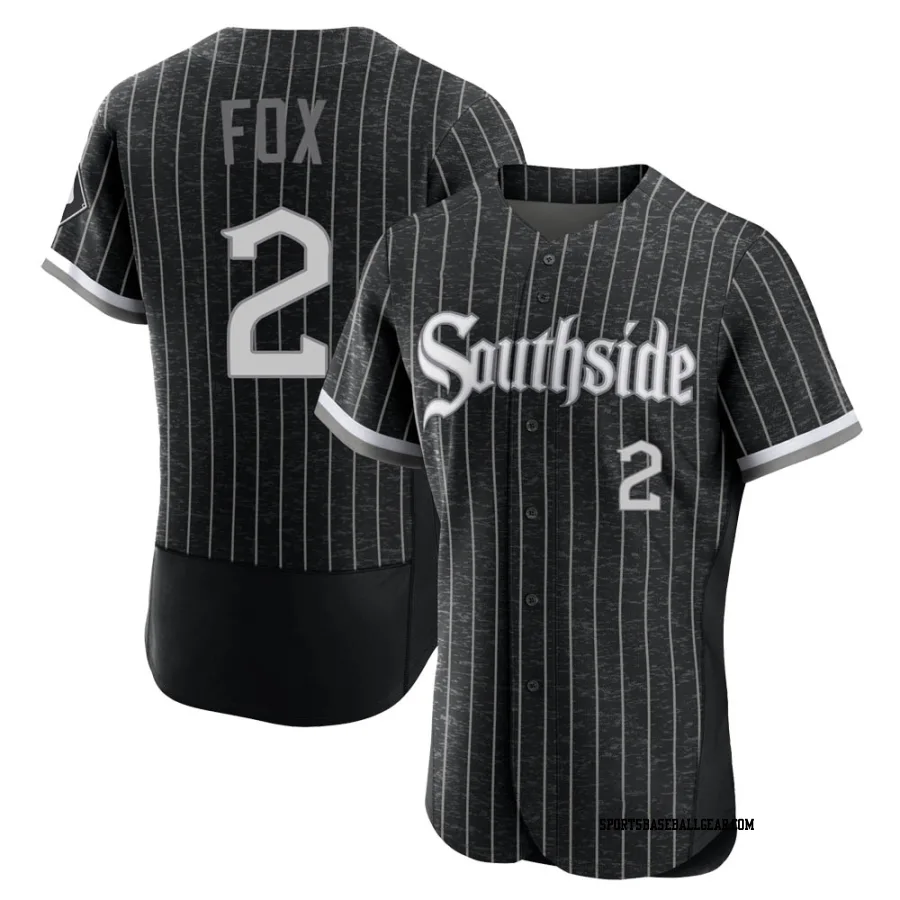 Nellie Fox Men's Chicago White Sox Black Authentic 2021 City Connect Jersey