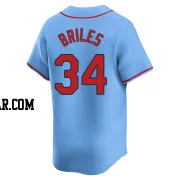 Nelson Briles Men's St. Louis Cardinals Light Blue Limited Alternate Jersey