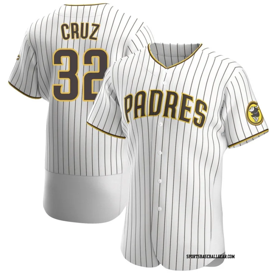 Nelson Cruz Men's San Diego Padres White/Brown Authentic Home Jersey