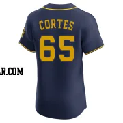 Nestor Cortes Men's Milwaukee Brewers Navy Elite Alternate Jersey