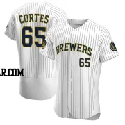 Nestor Cortes Men's Milwaukee Brewers White Authentic Alternate Jersey