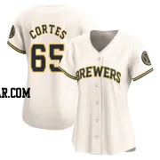 Nestor Cortes Women's Milwaukee Brewers Cream Limited Home Jersey