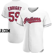 Nic Enright Men's Cleveland Guardians White Authentic Home Jersey