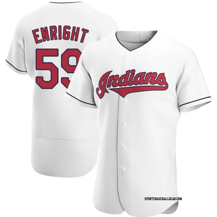Nic Enright Men's Cleveland Guardians White Authentic Home Jersey