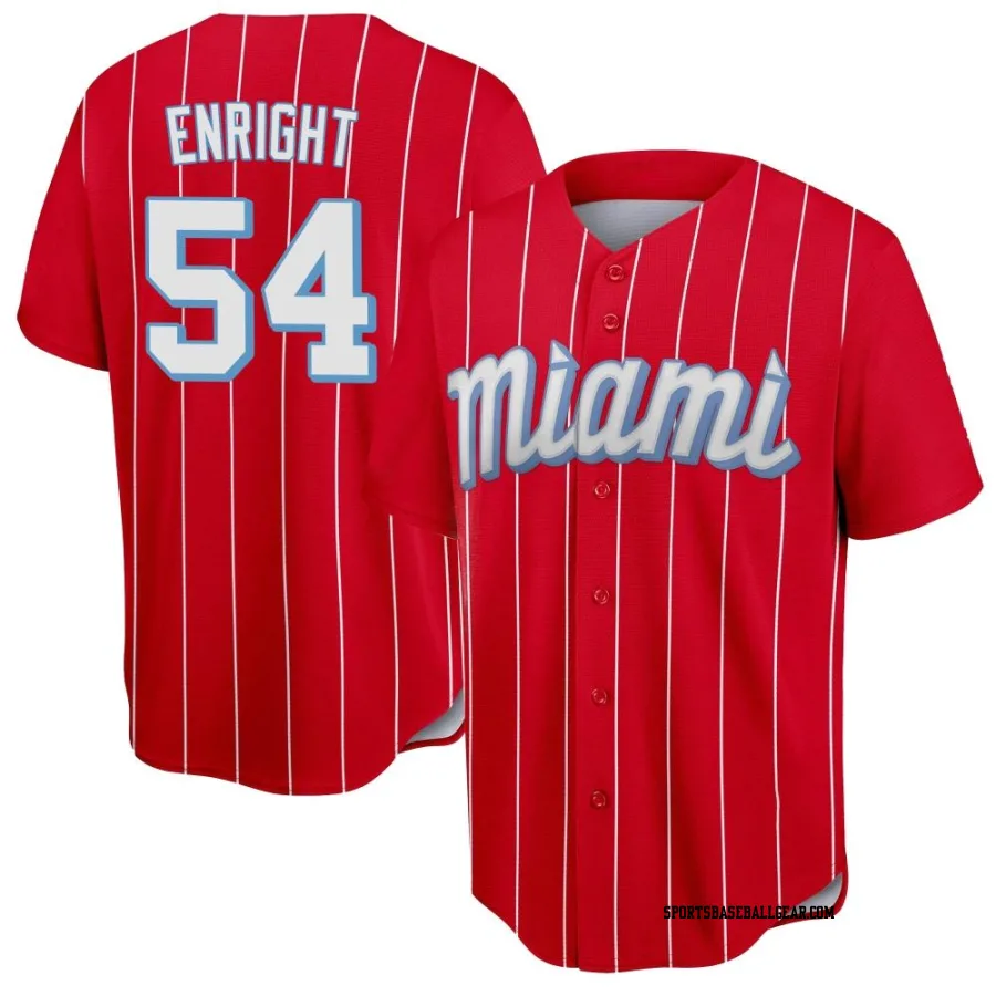Nicholas Enright Youth Miami Marlins Red Replica 2021 City Connect Jersey