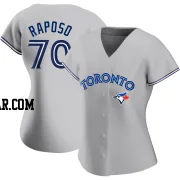 Nicholas Raposo Women's Toronto Blue Jays Gray Authentic Road Jersey