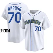 Nicholas Raposo Youth Seattle Mariners White Limited Throwback Cooperstown Collection Jersey