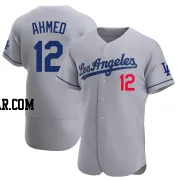 Nick Ahmed Men's Los Angeles Dodgers Gray Authentic Away Jersey