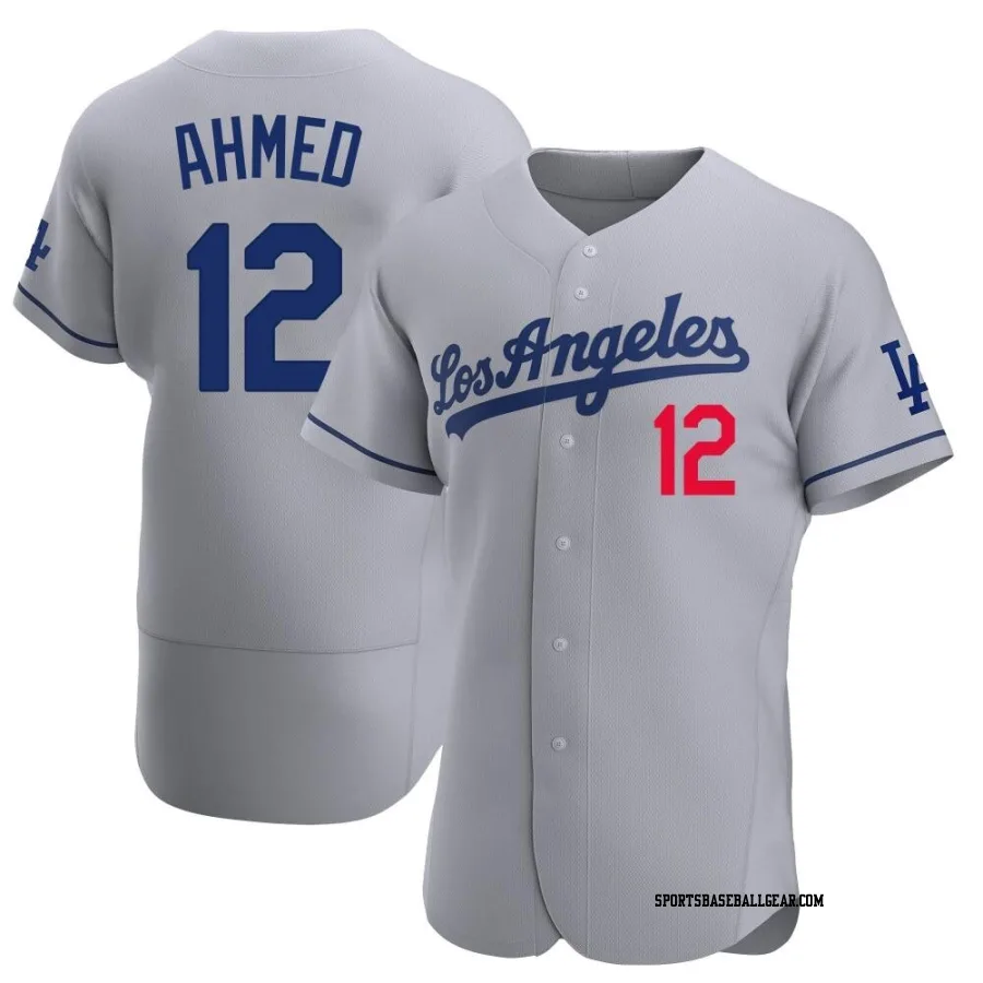 Nick Ahmed Men's Los Angeles Dodgers Gray Authentic Away Jersey