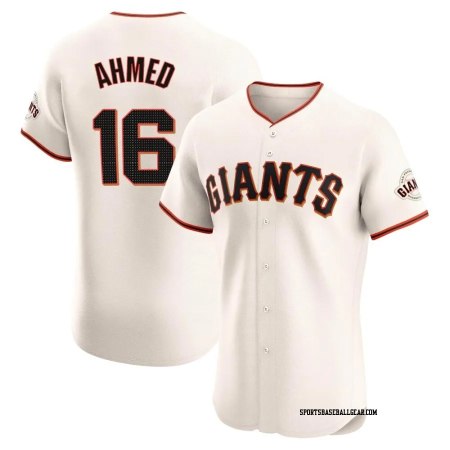 Nick Ahmed Men's San Francisco Giants Cream Elite Home Jersey