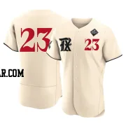 Nick Ahmed Men's Texas Rangers Cream Authentic 2023 City Connect 2023 World Series Jersey