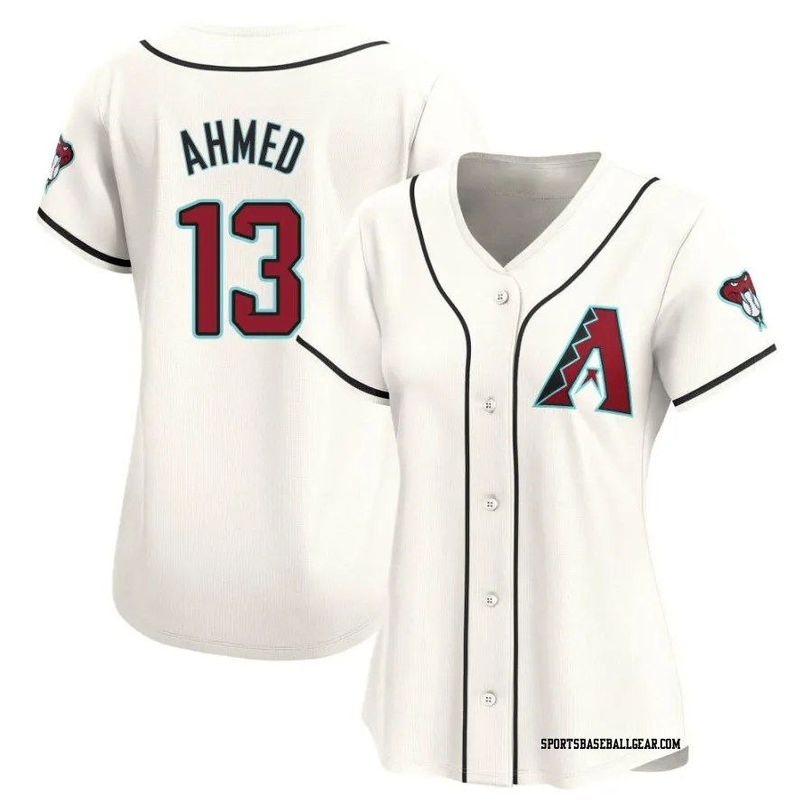 Nick Ahmed Women's Arizona Diamondbacks White Limited Home Jersey