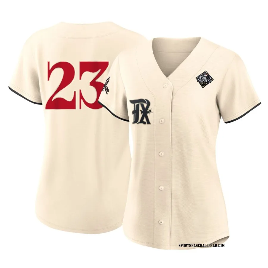 Nick Ahmed Women's Texas Rangers Cream Authentic 2023 City Connect 2023 World Series Jersey
