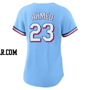 Nick Ahmed Women's Texas Rangers Light Blue Replica Alternate Jersey