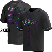 Nick Ahmed Youth Texas Rangers Black Holographic Replica Alternate Jersey
