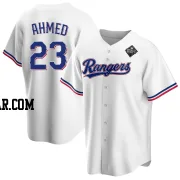 Nick Ahmed Youth Texas Rangers White Replica Home 2023 World Series Jersey