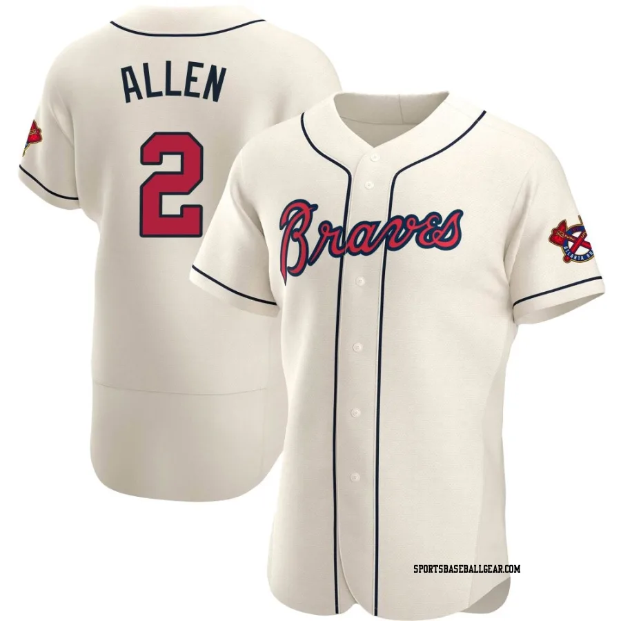 Nick Allen Men's Atlanta Braves Cream Authentic Alternate Jersey