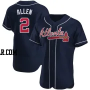 Nick Allen Men's Atlanta Braves Navy Authentic Alternate Jersey