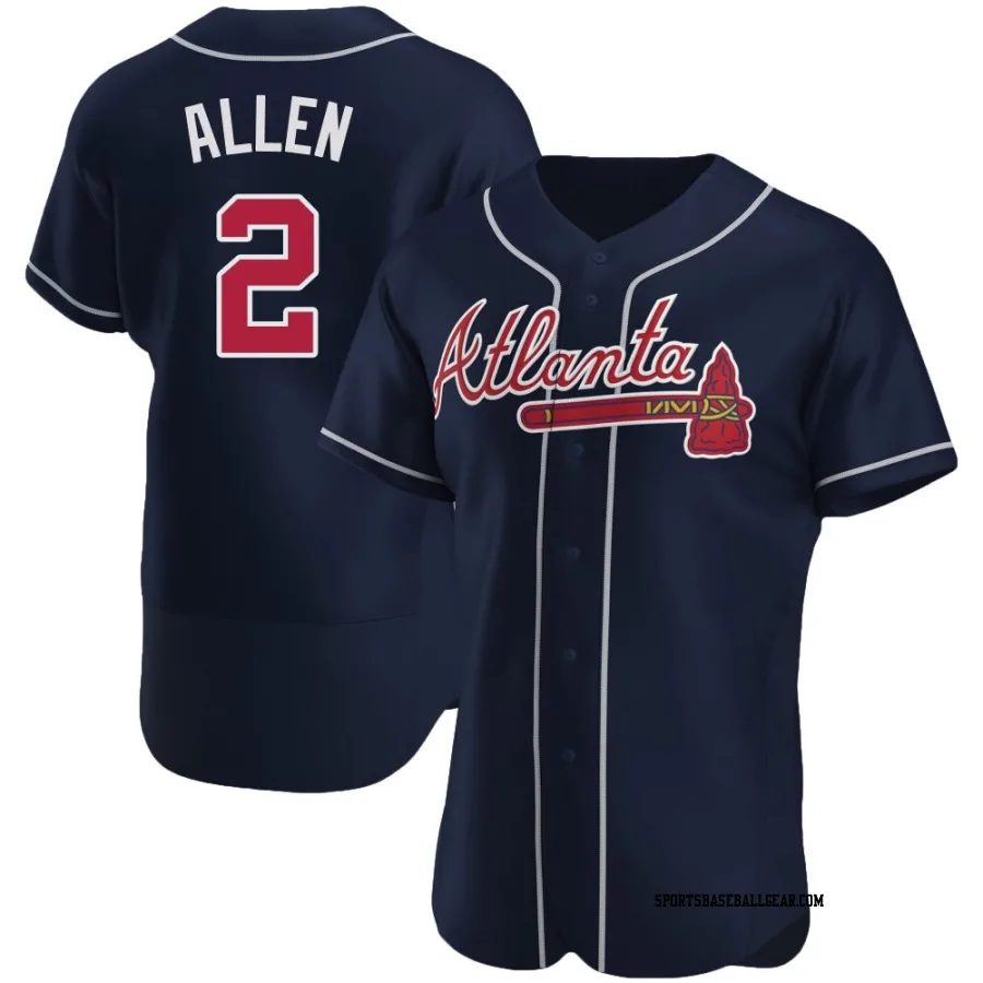 Nick Allen Men's Atlanta Braves Navy Authentic Alternate Jersey