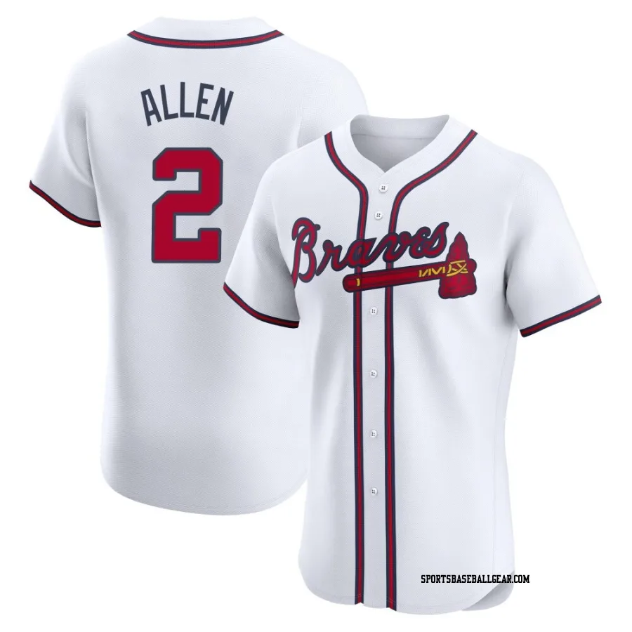 Nick Allen Men's Atlanta Braves White Elite Home Jersey