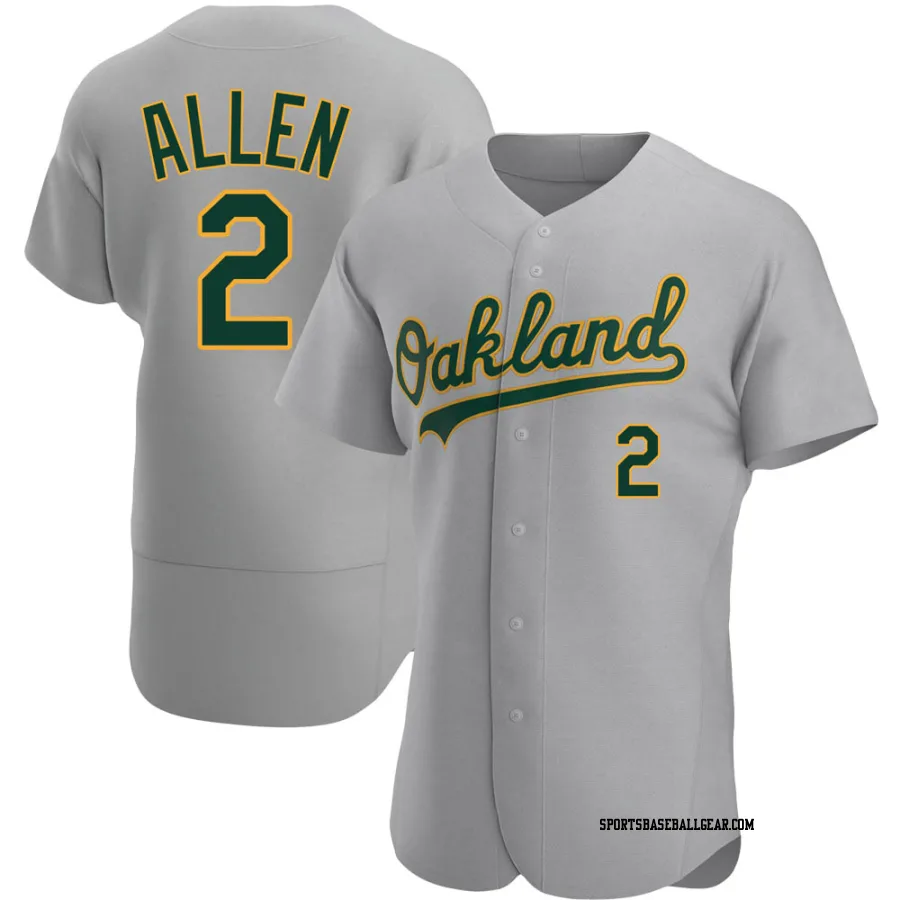 Nick Allen Men's Oakland Athletics Gray Authentic Road Jersey