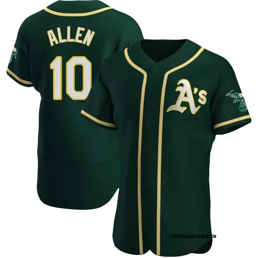 Nick Allen Men's Oakland Athletics Green Authentic Alternate Jersey