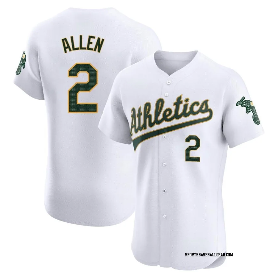 Nick Allen Men's Oakland Athletics White Elite Home Jersey