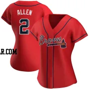 Nick Allen Women's Atlanta Braves Red Replica Alternate Jersey